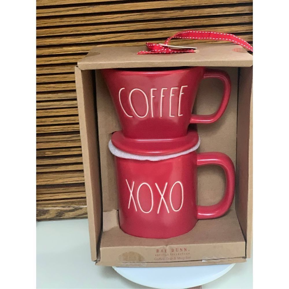 RAE DUNN Coffee Drip & Mug Set Coffee Drip Cone with Coffee Mug
XOXO